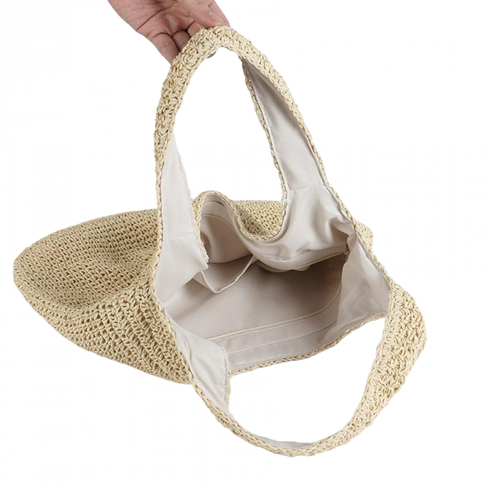 Geanta de paie Shopper ESTRELA, Bej [5]