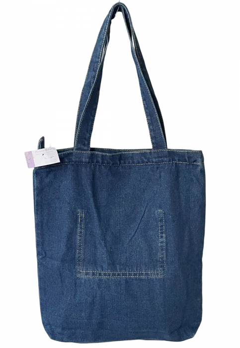 Geanta din denim, DREAM BIG, 34x37cm [2]