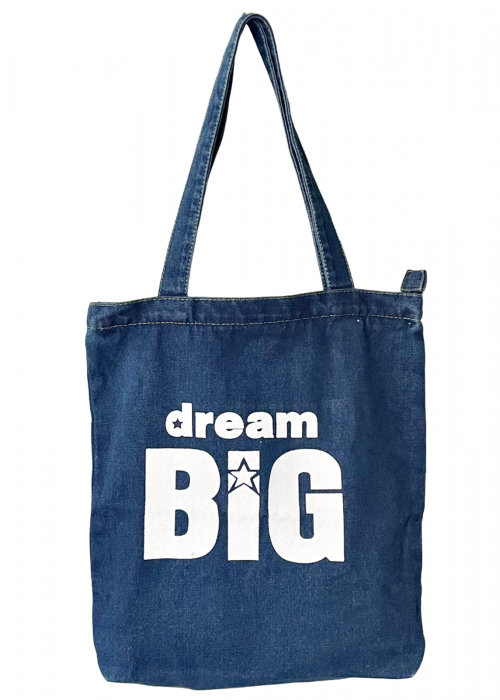 Geanta din denim, DREAM BIG, 34x37cm [1]