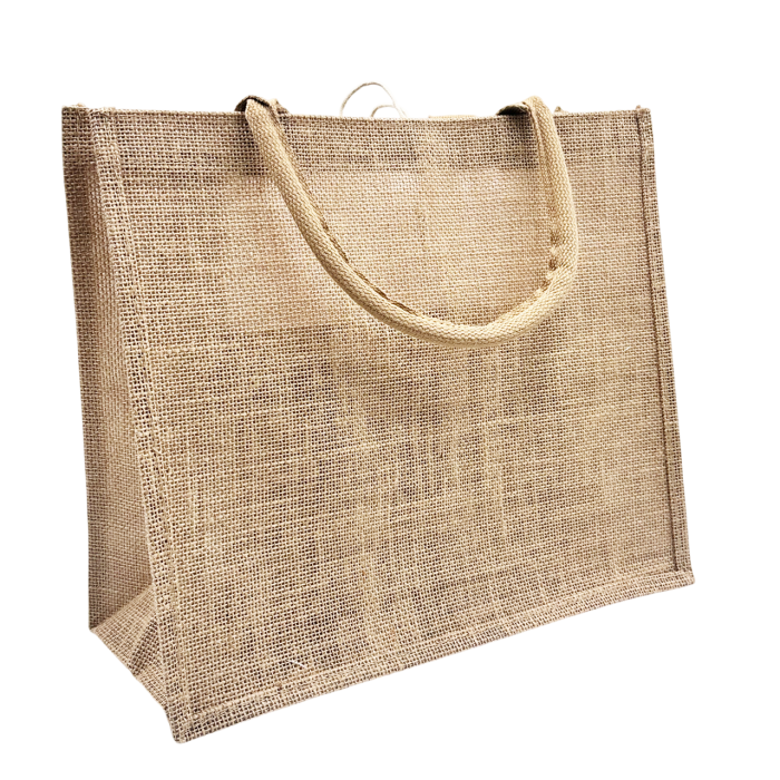 Geanta din iuta cu flori albastre - Tote bag SANTORINI [3]