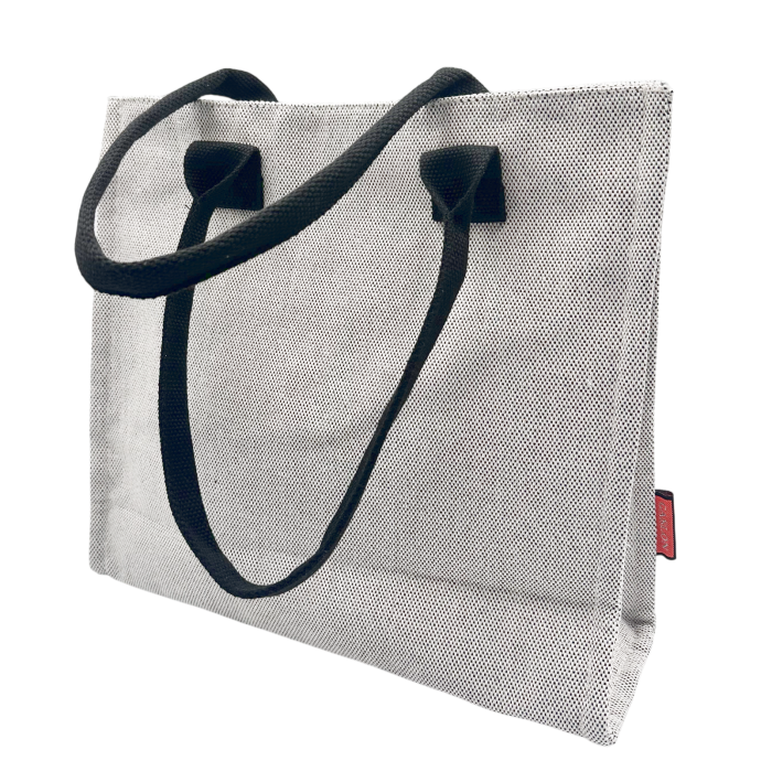 Geanta din panza bej tip Shopper CHIC cu fermoar [5]