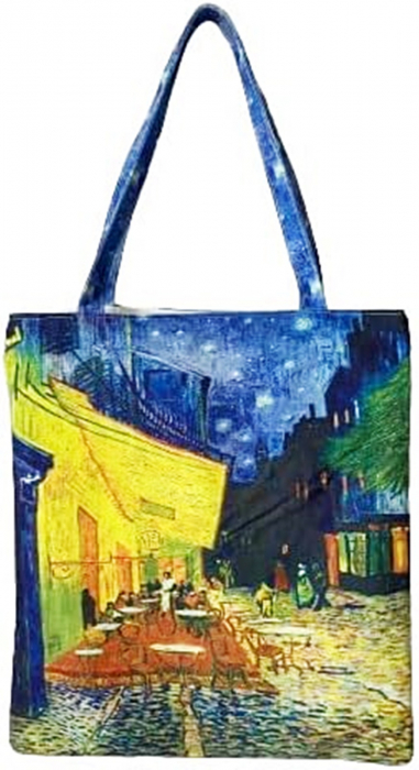 Geanta Shopper din material textil satinat PAINTINGS [1]