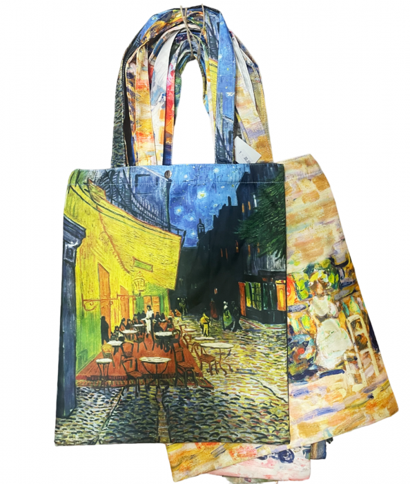 Geanta Shopper din material textil satinat PAINTINGS [4]