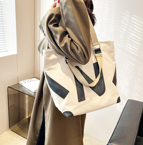 Geanta sport bej din panza URBAN, 42x32 cm [3]