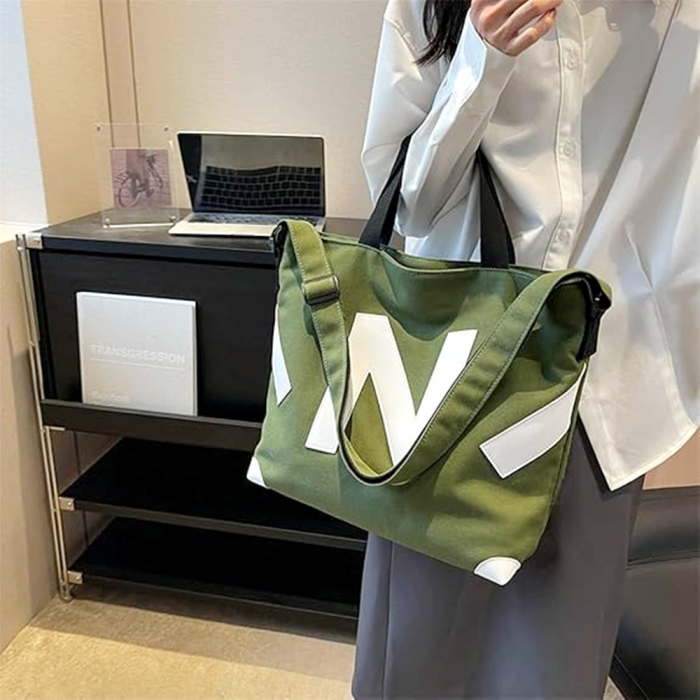 Geanta sport din panza URBAN, Verde, 42x32 cm [3]