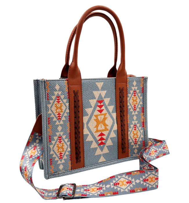 Geantă Tote Ethnic Chic cu Baretă Reglabilă – Navajo Sky [2]