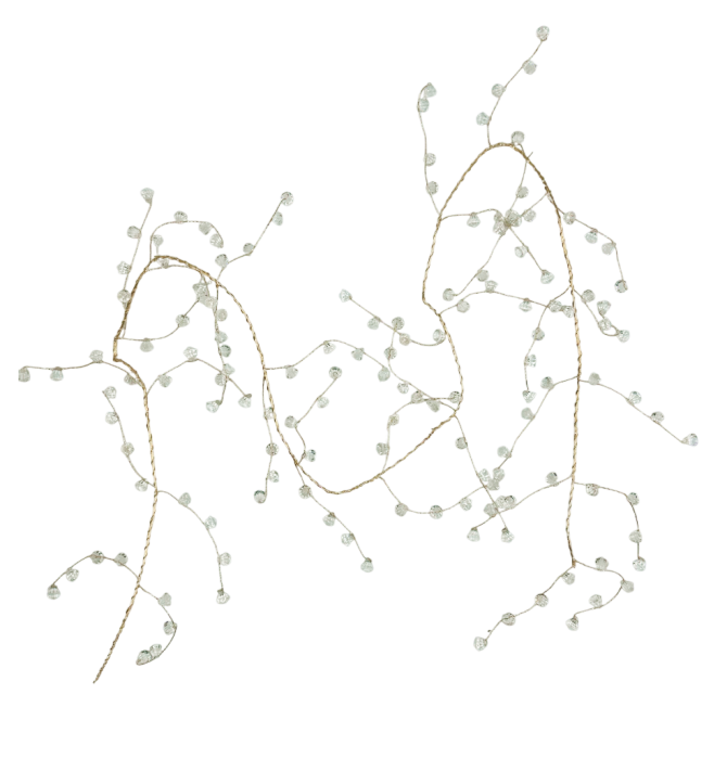 Ghirlandă decorativă aurie cu bobițe cristaline GLAM [1]