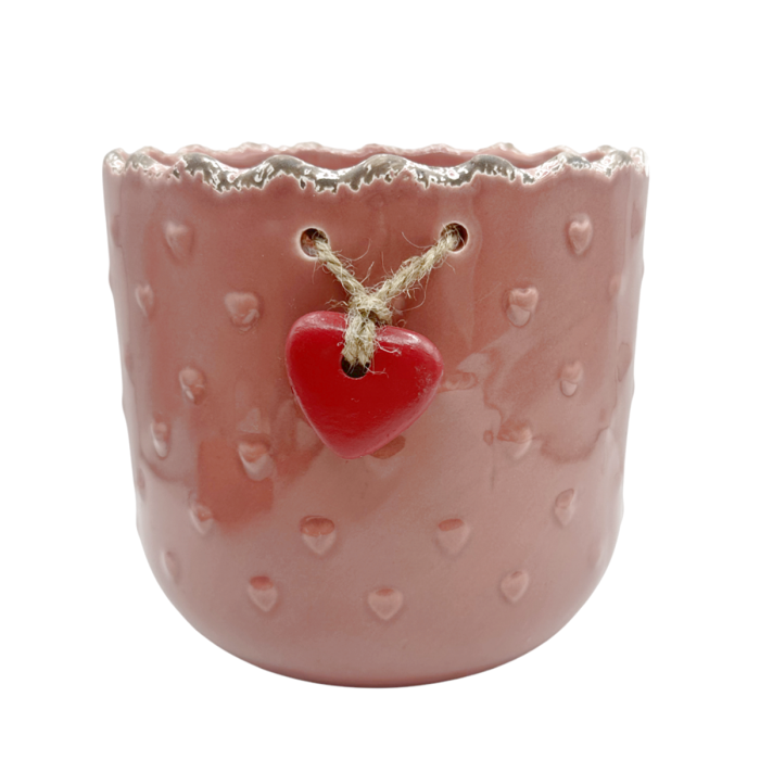 Ghiveci ceramica VINTAGE ROSE, Roz, 13x13cm [1]