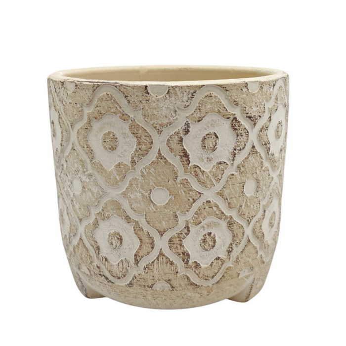 Ghiveci ceramica MAROCCO, Bej, 13cm [1]