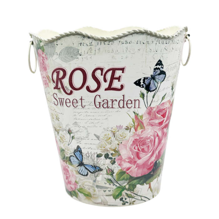 Ghiveci decorativ metalic ROSE GARDEN, 20x15x22 cm [3]