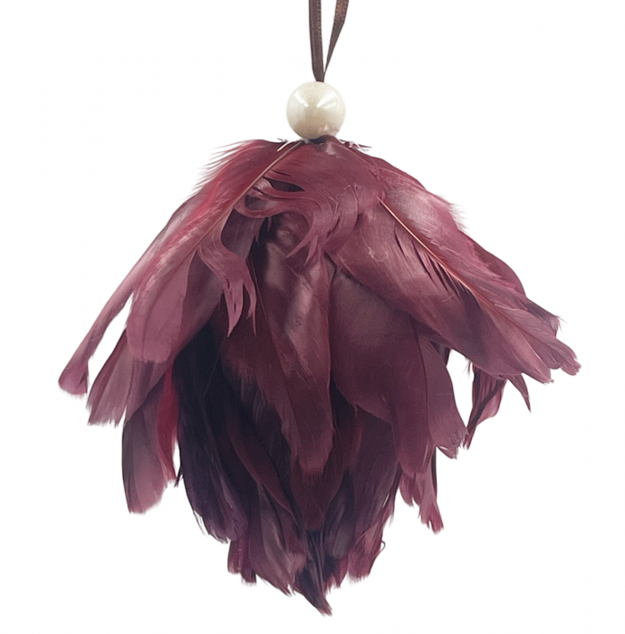 Glob brad Craciun PEAKY, Burgundy, 10cm [1]