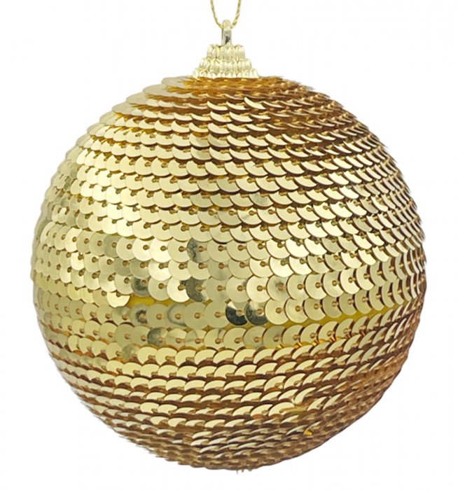 Glob de Craciun DISCO, Auriu, 10cm [1]