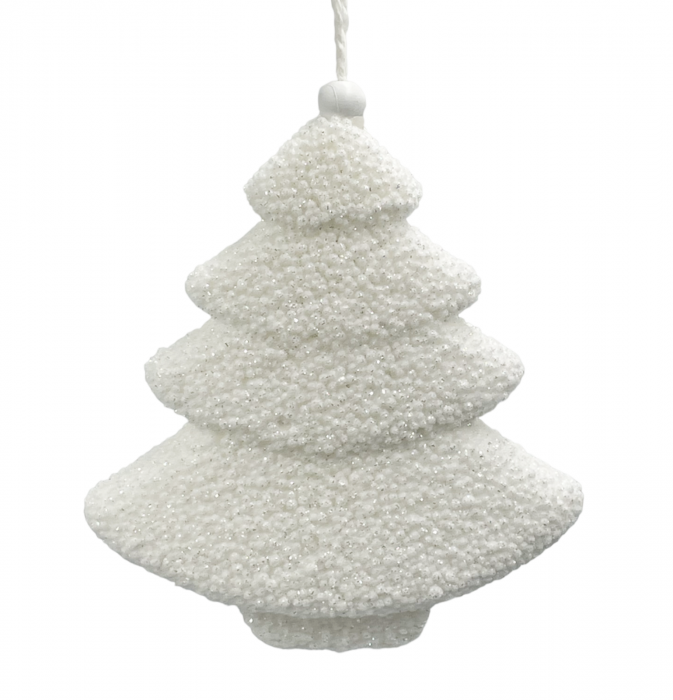 Glob de Craciun Brad JOY, Alb, 14cm [1]