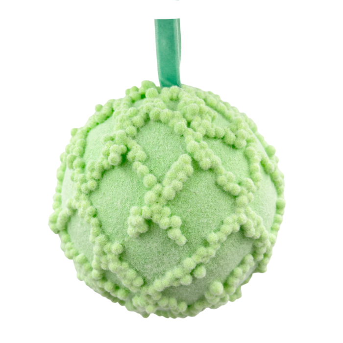 Glob de Craciun cu romburi DELICE, Verde, 10cm [1]