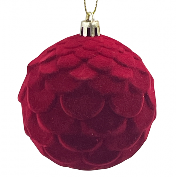 Glob de Craciun NALDO, Burgundy, 8cm [1]