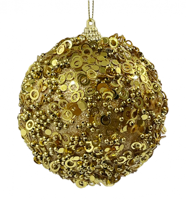 Glob de Craciun SHINNY, Auriu, 12cm [1]