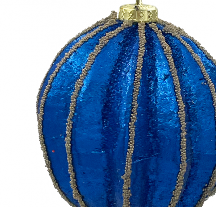 Glob de Craciun NATALE, Albastru, 10cm [2]