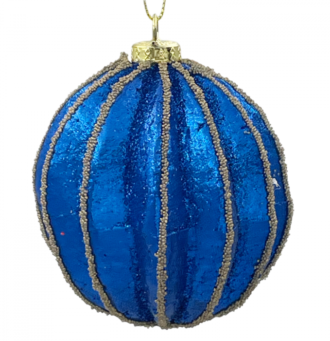 Glob de Craciun NATALE, Albastru, 10cm [1]