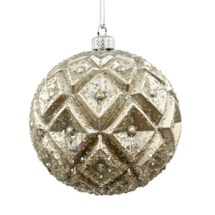 Glob de Craciun DIAMOND, Sampanie, 10cm [2]