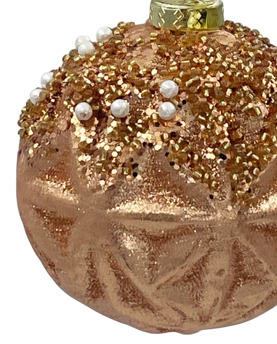 Glob de Craciun PEARL, Aramiu, 8cm [2]