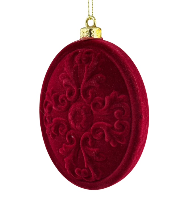 Glob de Craciun oval ROYAL, Burgundy, 10cm [1]