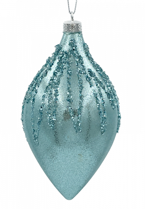 Glob de Craciun TEARS, Bleu turcoaz, 16cm [1]
