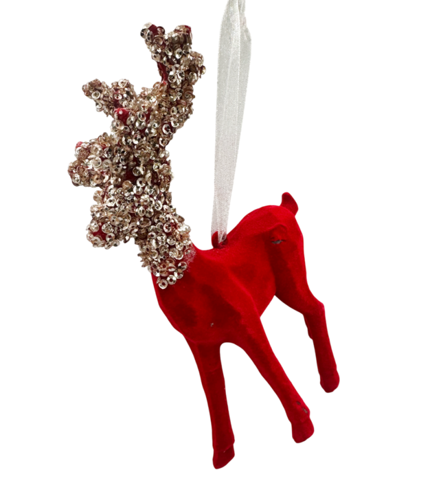 Ren decorativ din catifea rosie [2]