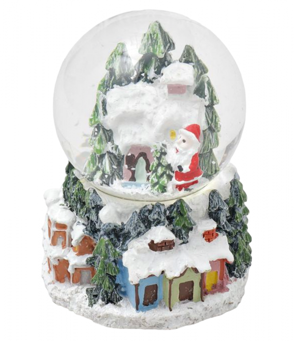 Glob zapada cu lumini SNOW HOUSES, 15cm [2]