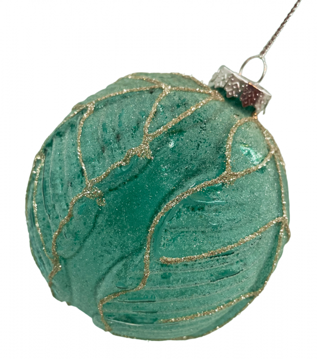 Glob din sticla LUXE EMERALD, Verde, 10cm [2]