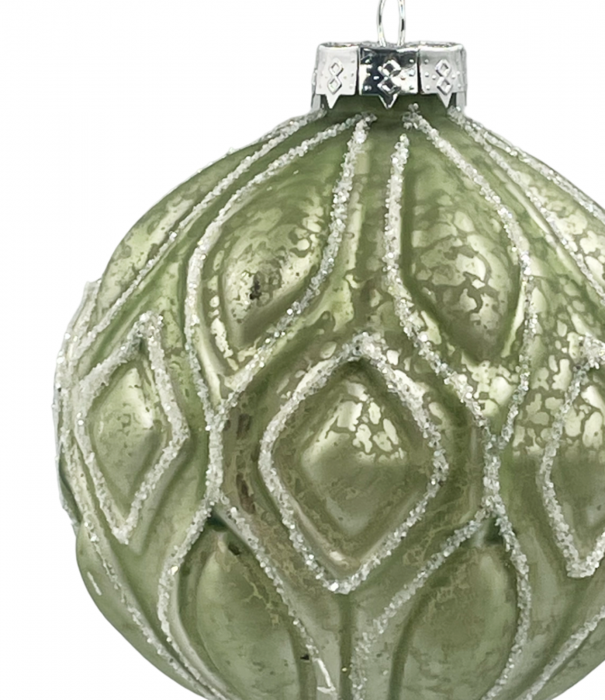 Glob din sticla LUXE GIACOMO, Verde olive, 10cm [2]