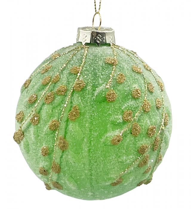 Glob din sticla LUXE MONTAGUE, Verde, 10cm [2]
