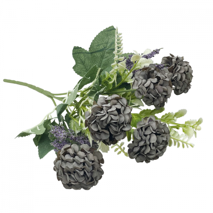Hortensie artificiala CLARA, Gri albastrui, 30cm [2]