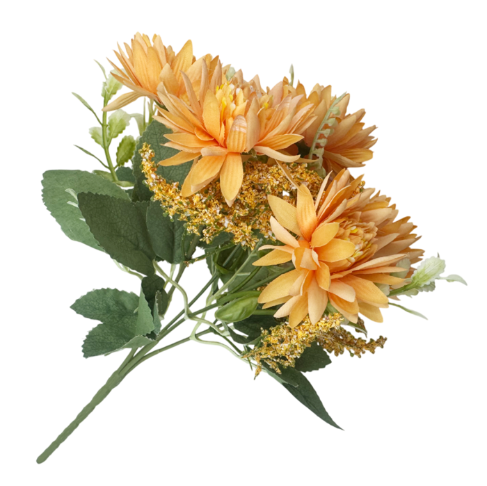 Crizanteme artificiale DARLA, Portocaliu deschis, 30cm [1]