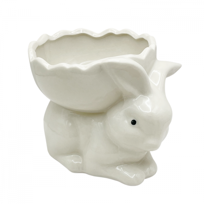 Iepure decorativ cu bol BUNNY, 11x10cm [1]