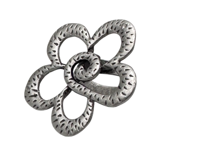 Inel din zamac DIKKA cu simboluri florale - Accesoriu vintage [2]