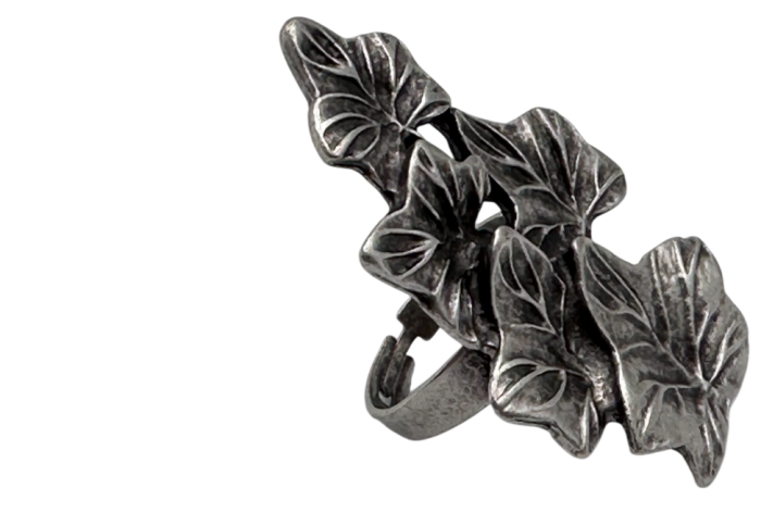 Inel din zamac BLAZE cu frunze - Accesoriu vintage [3]