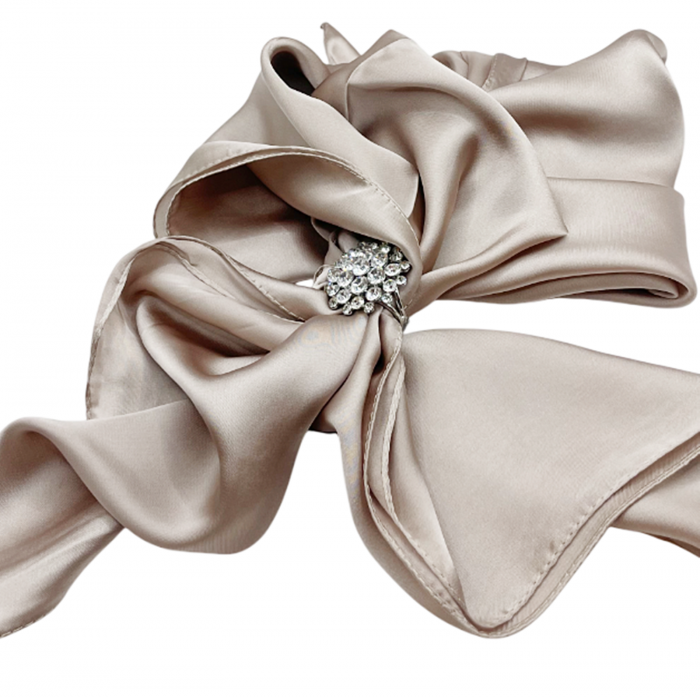 Inel pentru esarfa PEARL, Argintiu, 4cm [3]