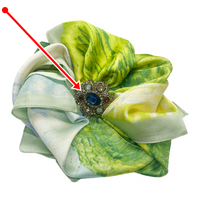 Inel pentru esarfa CLARICE, Auriu, 4.5cm [2]