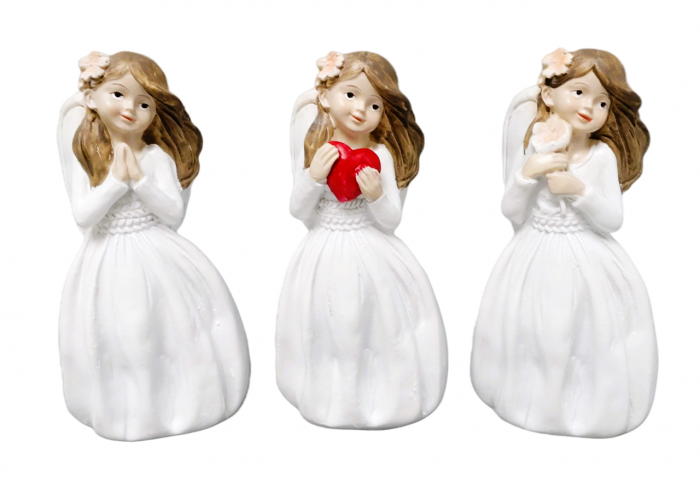 Inger decorativ ELSA, Alb, 10cm [3]