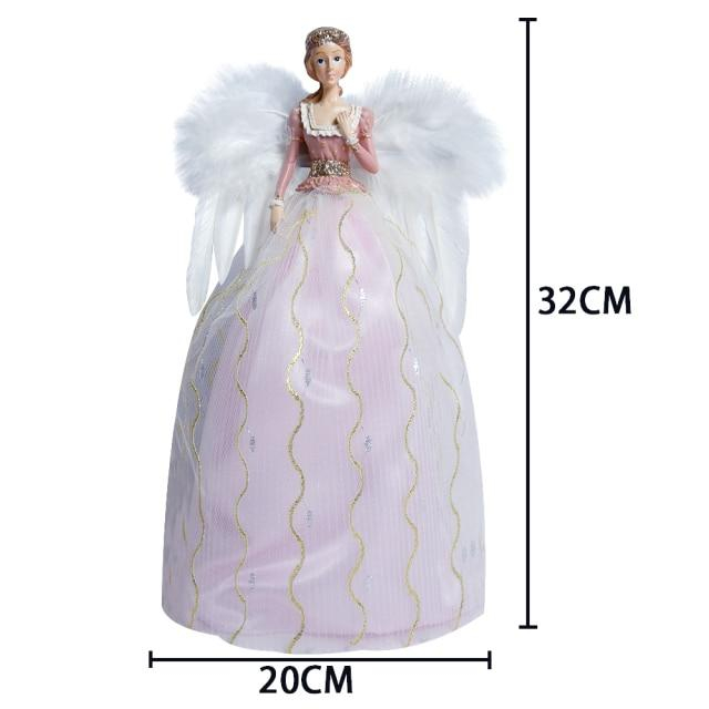 Figurina Zana cu lumina LED GRACE, Roz, 32cm [5]