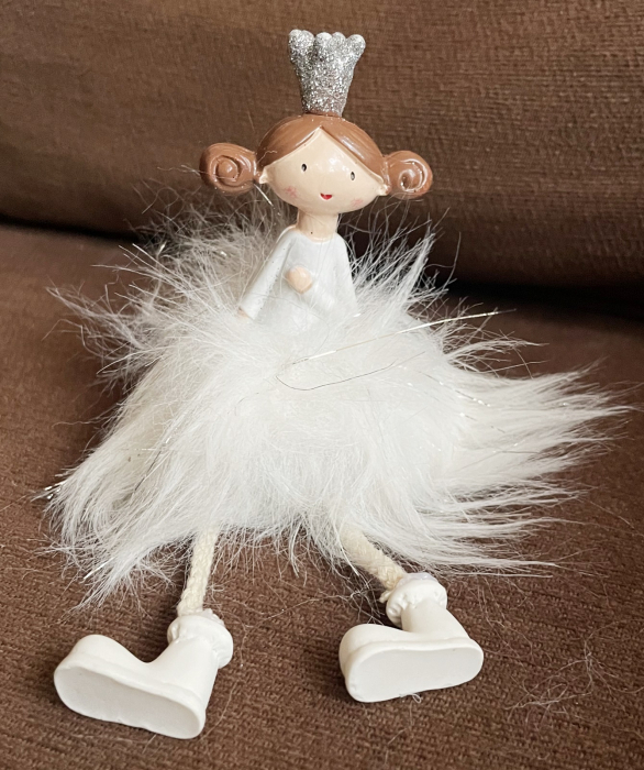 Figurina Craciun Zana MOLLY, Alb, 10cm [2]