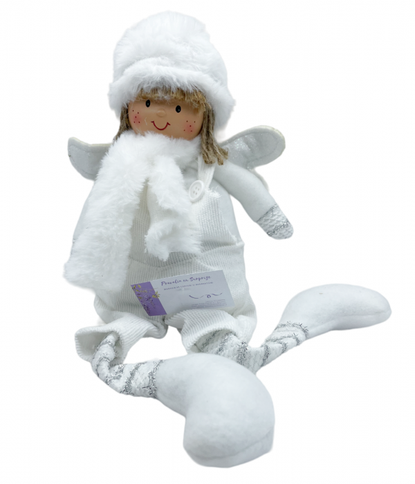 Figurina Craciun ZANA NATALIE, Alb, 23/ 40cm [1]