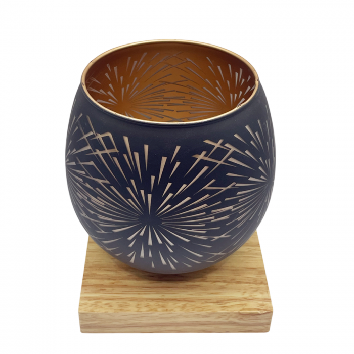 Difuzor uleiuri parfumate - Veioza LED LEAF, Negru [3]