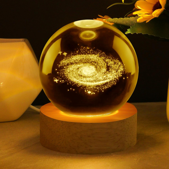 Lampa decorativa cu Glob cristalin 3D GALAXY, 7x8cm [1]