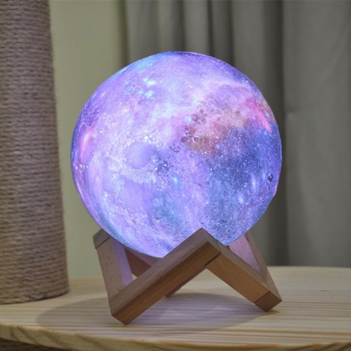 Lampa luna 3D LED Moonlight, Multicolor [4]