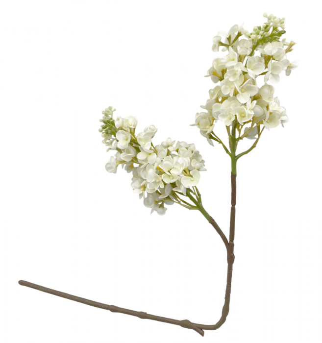Liliac artificial CHARM, Alb, 60cm [3]