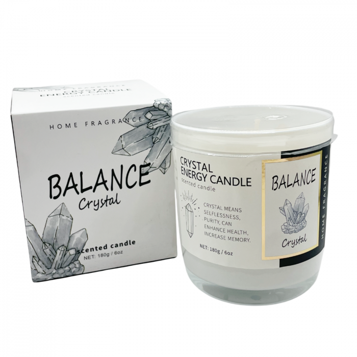 Lumanare parfumata BALANCE cu cristale naturale, 180g [1]