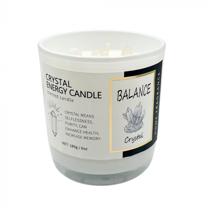 Lumanare parfumata BALANCE cu cristale naturale, 180g [3]