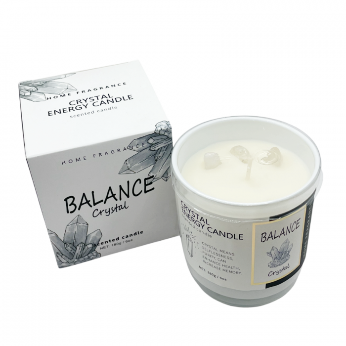 Lumanare parfumata BALANCE cu cristale naturale, 180g [2]