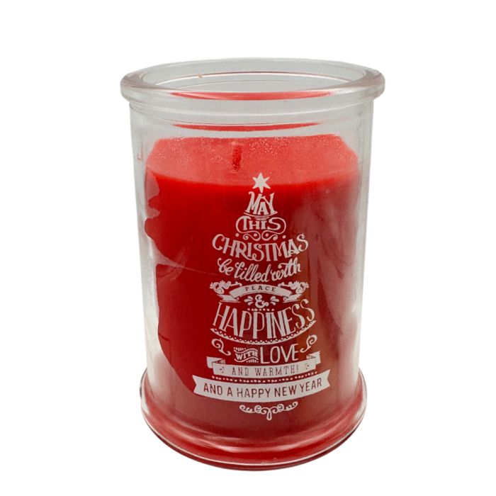 Lumânare parfumată rosie de Crăciun [1]